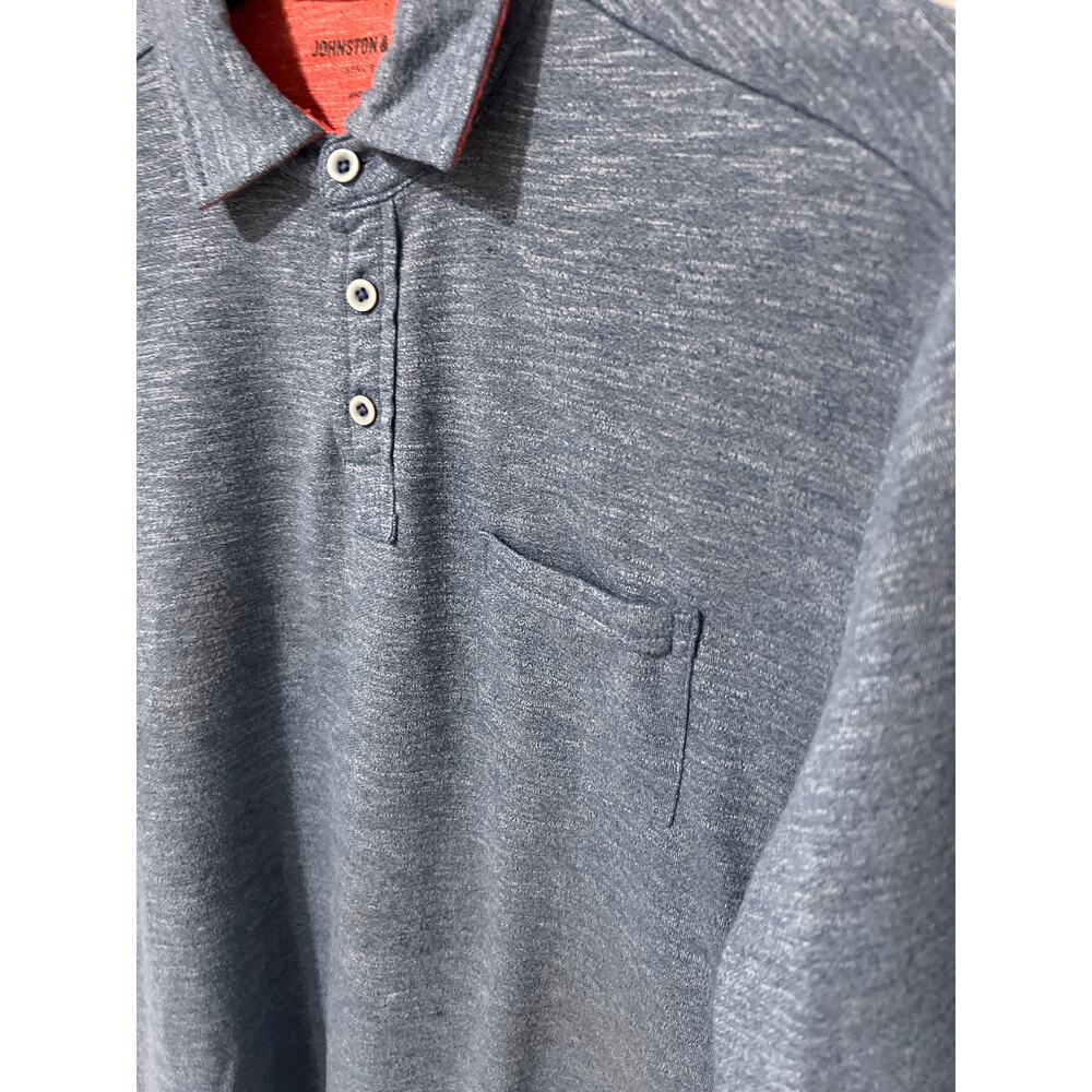 Johnston & Murphy, Light Blue Golf Shirt w/ pocket, Size L, NB64 - Picture 3 of 5